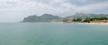 The coast of Koktebel in the summer