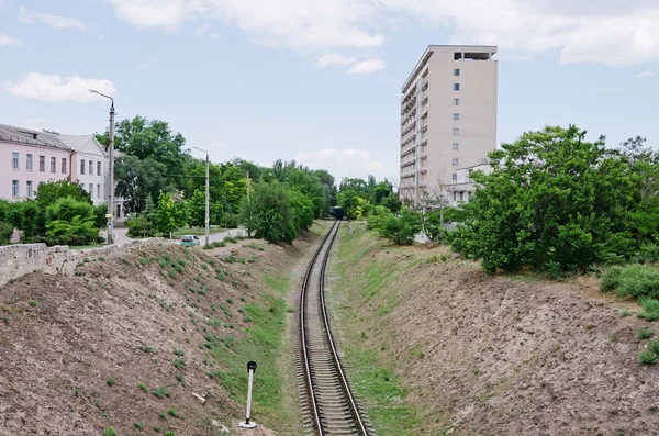 Railway in Feodosia — Stockfoto