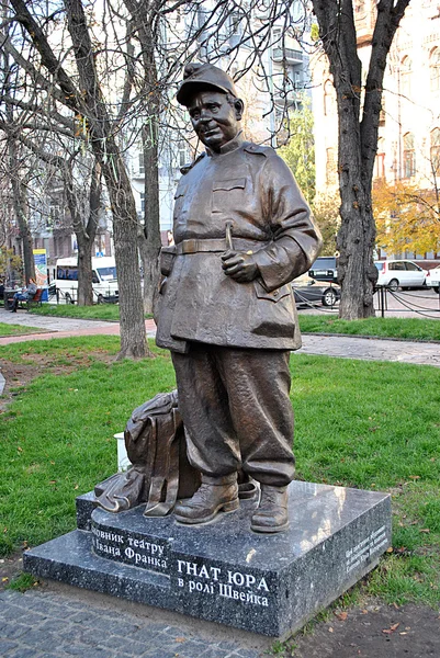 Monument to The Good Soldier Schweik in Kyiv — Stock Photo, Image