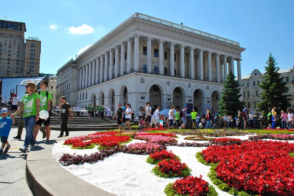 Blomsterträdgård Kiev Ukraina — Stockfoto
