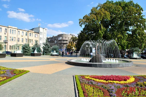 Morning near the cathedral in Kharkiv, Ukraine