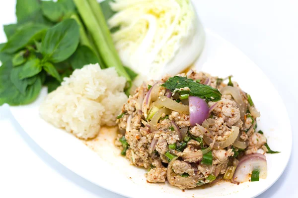 Thai spicy minced pork — Stock Photo, Image