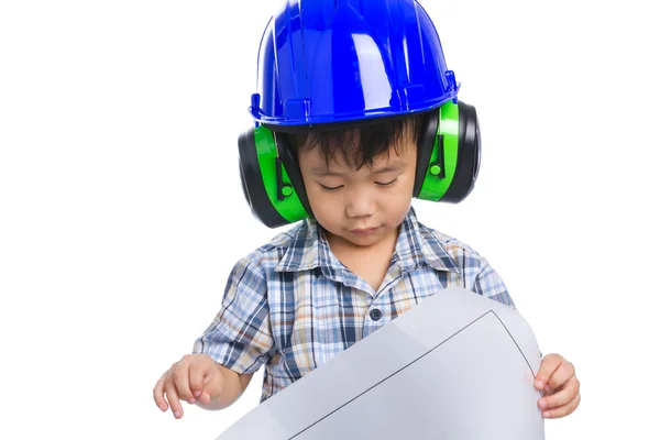 Jonge jongen ingenieur — Stockfoto