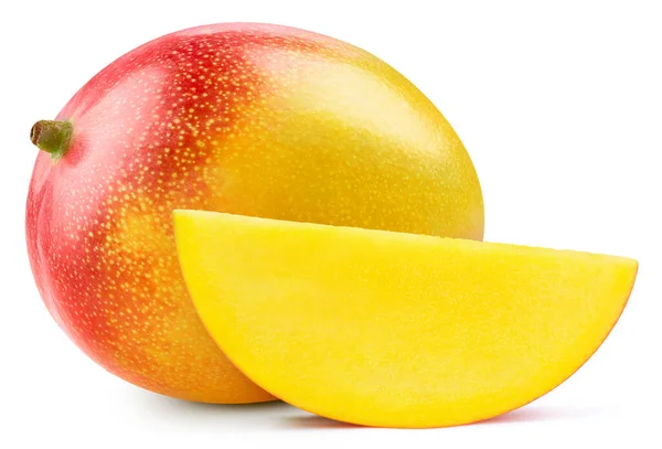 Färsk mango klippväg. Mango makro studio foto — Stockfoto