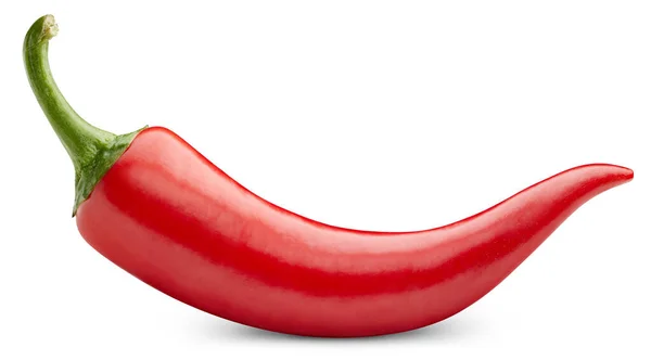 Cayenne Pepper Clipping Path Red Hot Chili Pepper Isolated White — Stok fotoğraf