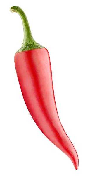 Pepper Isolated White Background Chili Pepper Clipping Path Chilli Macro — Stockfoto