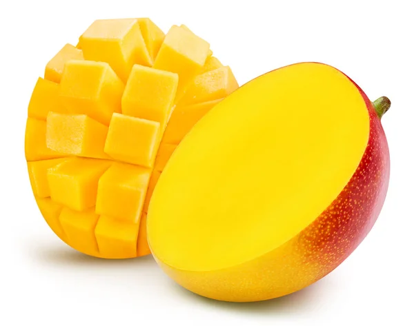 Φρούτα φρέσκα μάνγκο που απομονώνονται σε λευκό φόντο — Φωτογραφία Αρχείου