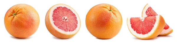 Red grapefruit collection clipping path — Stock Photo, Image