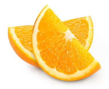 Turuncu izole edilmiş. Portakal dilimi. Beyaz arka planda turuncu. kırpma yolu ile.