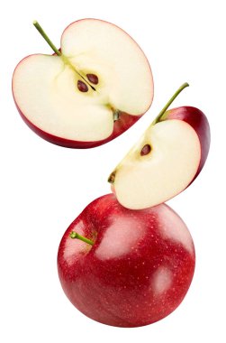 elma beyaz arkaplanda izole edildi