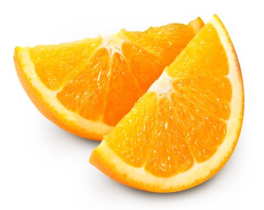 Turuncu izole edilmiş. Portakal dilimi. Beyaz arka planda turuncu. kırpma yolu ile.