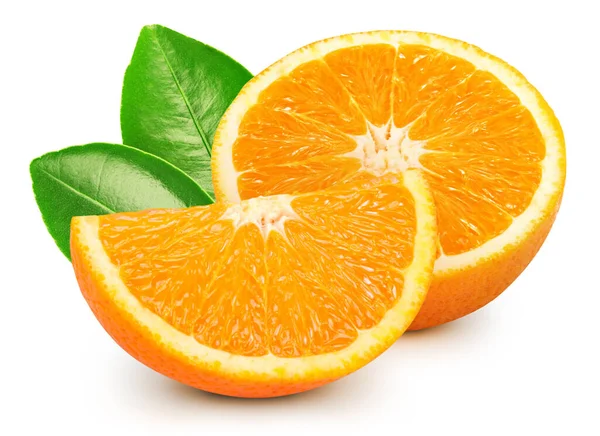 橙子橙色在白色背景上被隔离 橙色宏 有快捷方式 — 图库照片