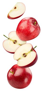 elma beyaz arkaplanda izole edildi