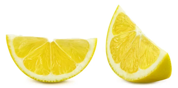 Limon Koleksiyonu Lemon Beyaz Arka Planda Izole Edildi Limonlu Makro — Stok fotoğraf