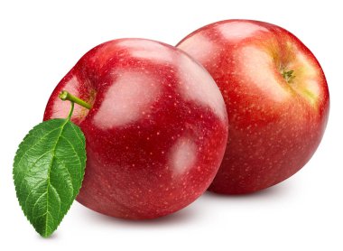 elma beyaz arkaplanda izole edildi