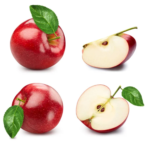 elma beyaz arkaplanda izole edildi