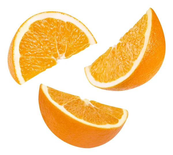 Orange Gab Den Weg Vor Kollektion Orange Isoliert Auf Weiß — Stockfoto
