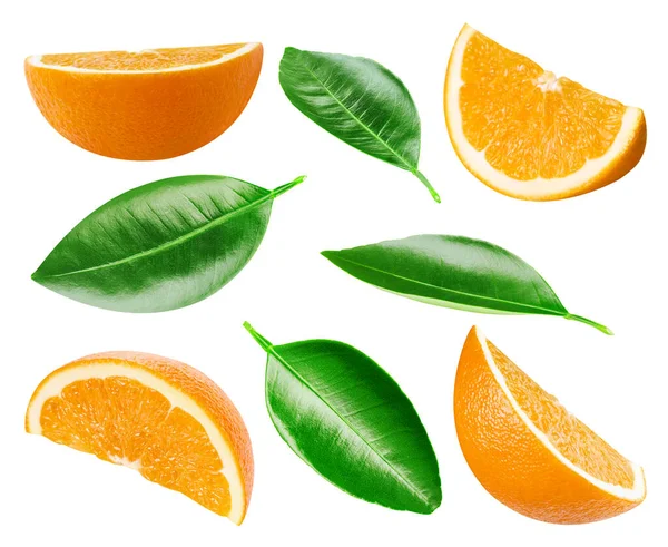 Orange Collection Orange Clipping Path Isolated White Background Fresh Organic — Stock Photo, Image