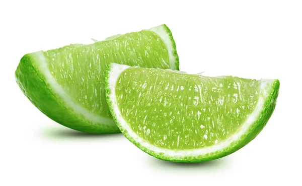Kalk Geïsoleerd Witte Achtergrond Smaak Limoen Vers Fruit Geïsoleerd Witte — Stockfoto