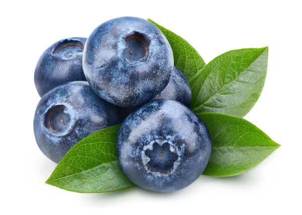 Blueberries Isolated White Background Blueberries Clipping Path Blueberries Macro Studio — Fotografia de Stock