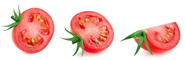 Isolated Tomato Collection Fresh Organic Tomato Isolated Clipping Path Tomato — 스톡 사진