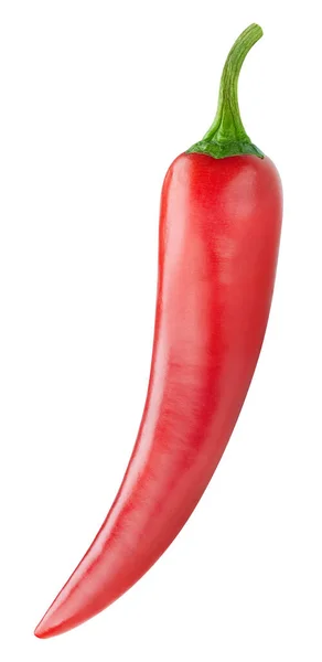 Mogen Röd Varm Chili Paprika Grönsaker Isolerad Vit Bakgrund Chili — Stockfoto