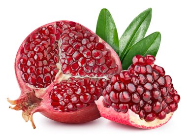 - Nar. Beyaz arka planda izole edilmiş taze organik nar. Kırpma yolu olan nar makrosu