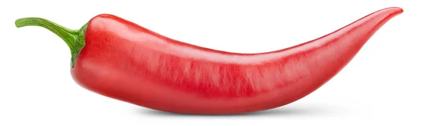 Papryka Chili Świeże Organiczne Chili Wyizolowane Białym Tle Czerwona Papryka — Zdjęcie stockowe