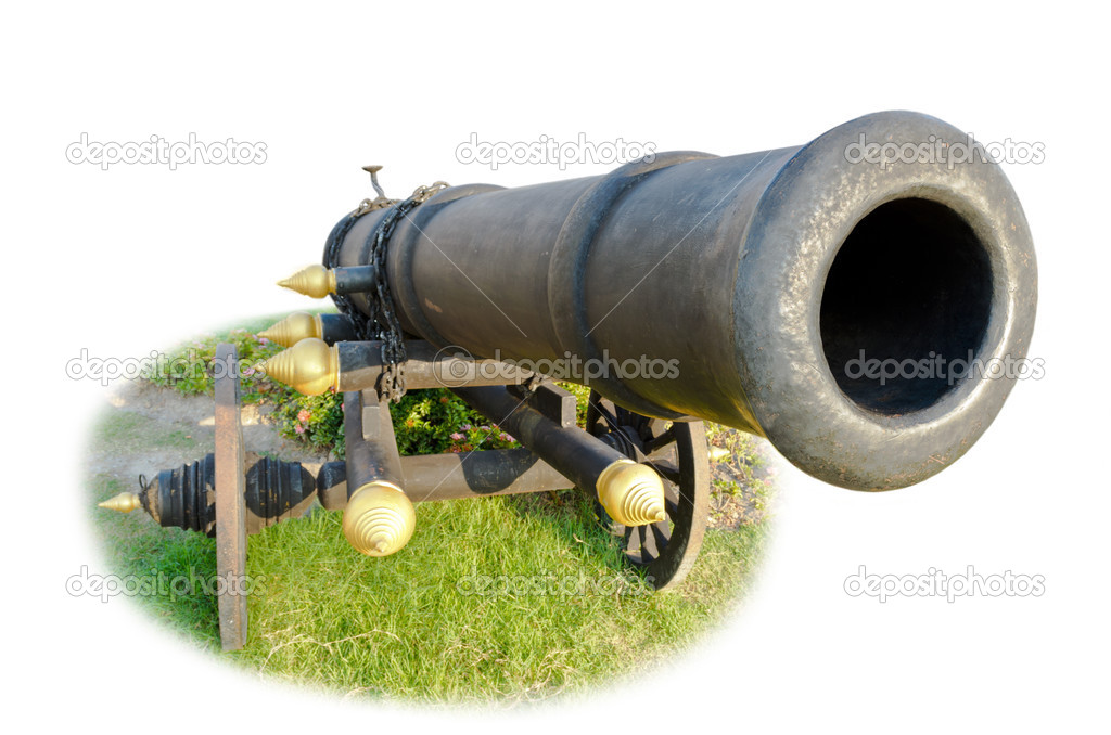 Cannon isolated on whit