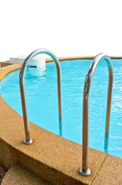 Yüzme Havuzu whit üzerinde izole