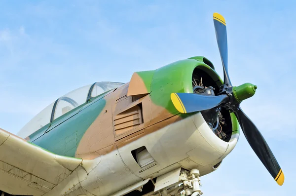 Avion de chasse dans la Seconde Guerre mondiale sur fond de ciel — Photo