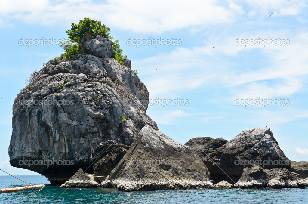 Small Island in the sea for diving