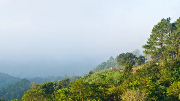 Viewpoint Doi Ang Khang mountains in Chiang Mai province of Thai — Stock Photo, Image