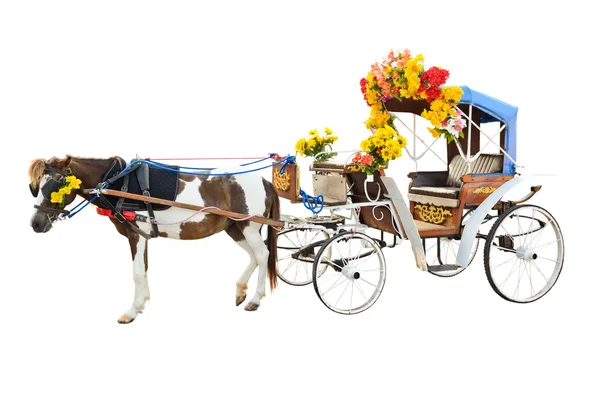 Horse Carriage isolated on white background — Stock Image Horse Carriage isolated on white background Stock Photo