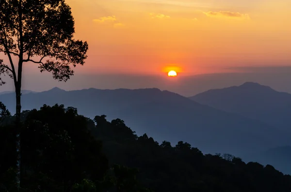 Hög vinkel Visa vacker solnedgång — Stock fotografie