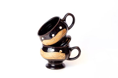 Beautiful tea cup images on white background