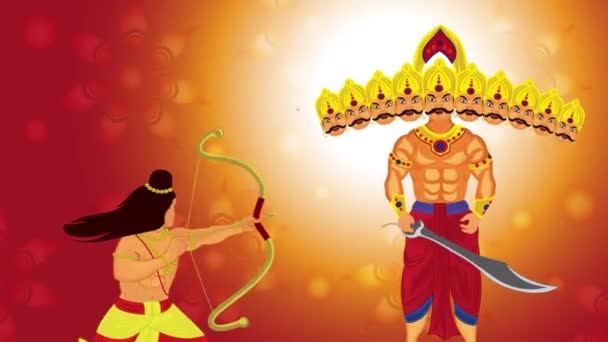 Shri Ram Ravan Dussehra Festival Indio — Vídeos de Stock