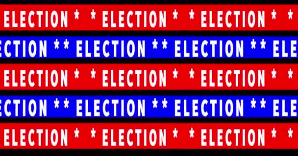 Election Campaign Video Kinetic Animated Text Elections White Text Movement — Stock Video