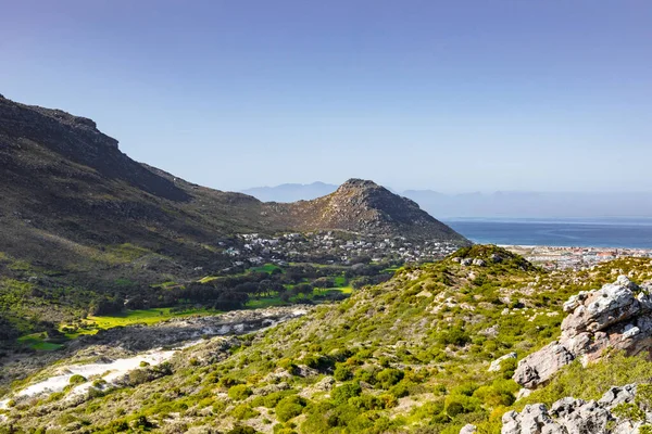 Жилой Район Фиш Хук Вид Вершины Горы Кейптауне Южная Африка — стоковое фото