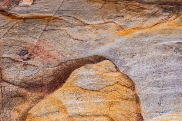 Primo Piano Rocce Arenarie Erose Intemperie Sulle Montagne — Foto Stock