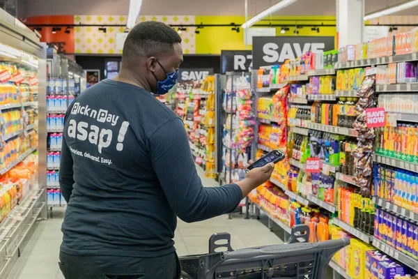 Cape Town Güney Afrika Eylül 2021 Personel Mensubu Ekspres Servis — Stok fotoğraf