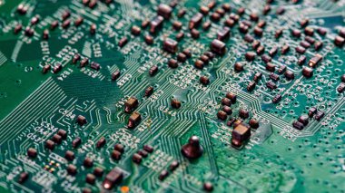 Modem yönlendiricisinin PC devre kartındaki yazdırılmış kabloları kapat
