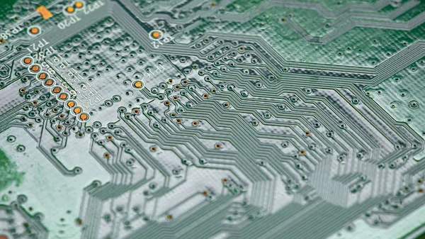 Macro Close Printed Wiring Circuit Board Modem Router — Fotografia de Stock