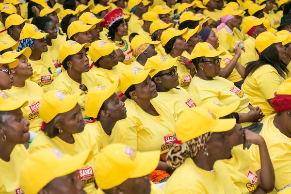 Johannesburgo Sudáfrica Septiembre 2015 Miembros Comunidad Africana Dentro Reunión Del — Foto de Stock