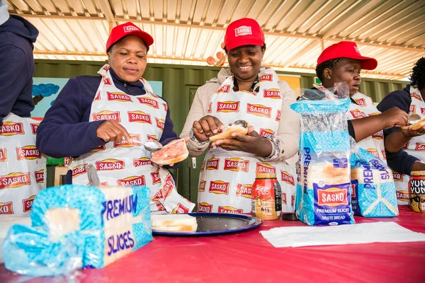 Johannesburgo Sudáfrica Julio 2016 Alcance Comunitario Para Proporcionar Comidas Niños — Foto de Stock