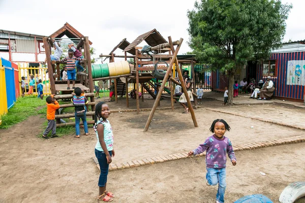 Johannesburg South Africa December 2016 African Children Playing School Yard — Stock Photo, Image