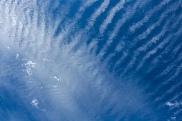 Cirrus Stratus Felhők Drámai Kék Égbolton Cape Town Felett Dél — Stock Fotó