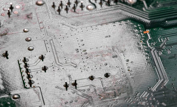 Macro Close Printed Wiring Circuit Board Modem Router — Fotografia de Stock