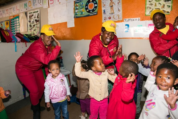 Johannesburg Südafrika August 2015 Kleine Afrikanische Kinder Einer Kindertagesstätte — Stockfoto
