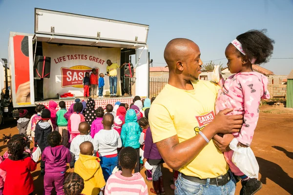 Johannesburg Sydafrika Juli 2016 Friluftsliv För Unga Afrikanska Förskolor — Stockfoto